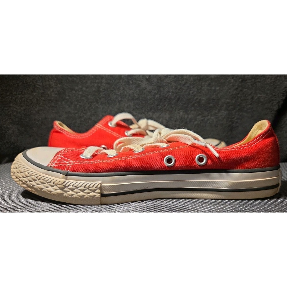 Converse Chuck Taylor All Star 3J236 Red Canvas Low Top Shoes Youth Size 2 - Picture 6 of 9